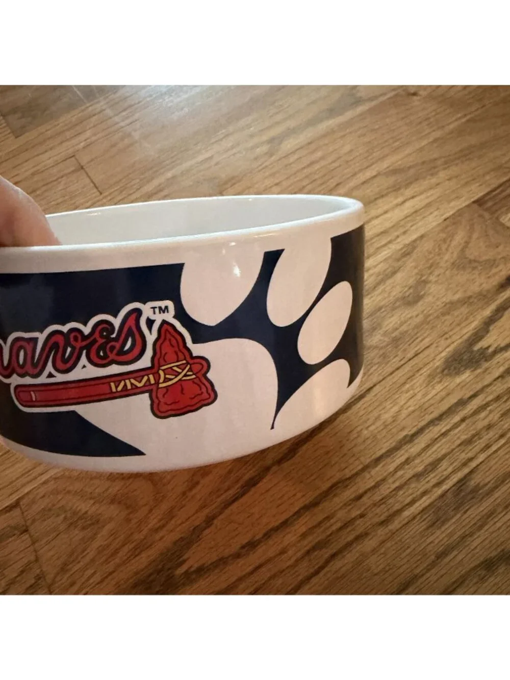 Atlanta Braves Baseball Dog Cat Water Food Bowl